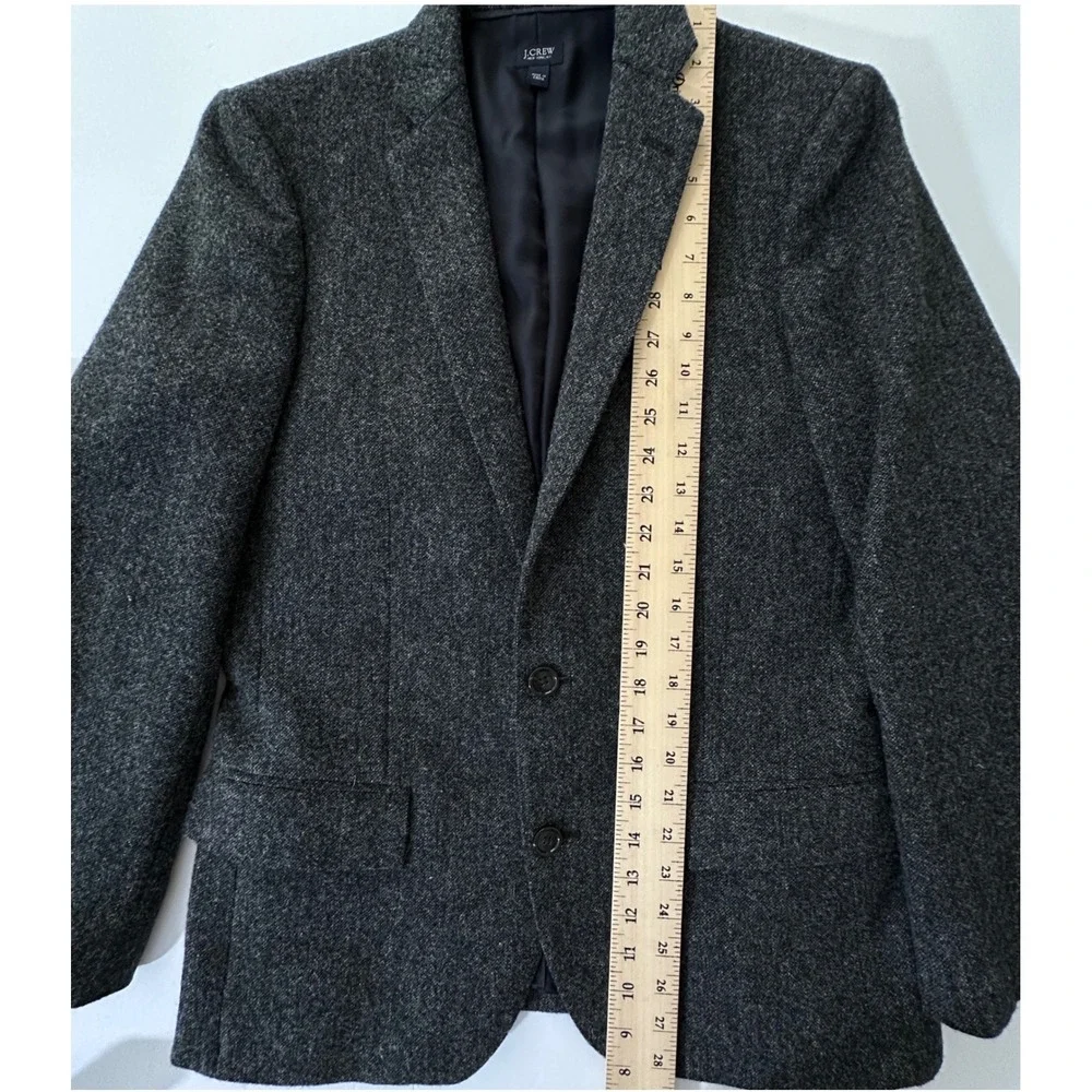 J Crew Ludlow Jacket Men 36R Charcoal Gray Yorkshire Tweed English Wool Blazer
